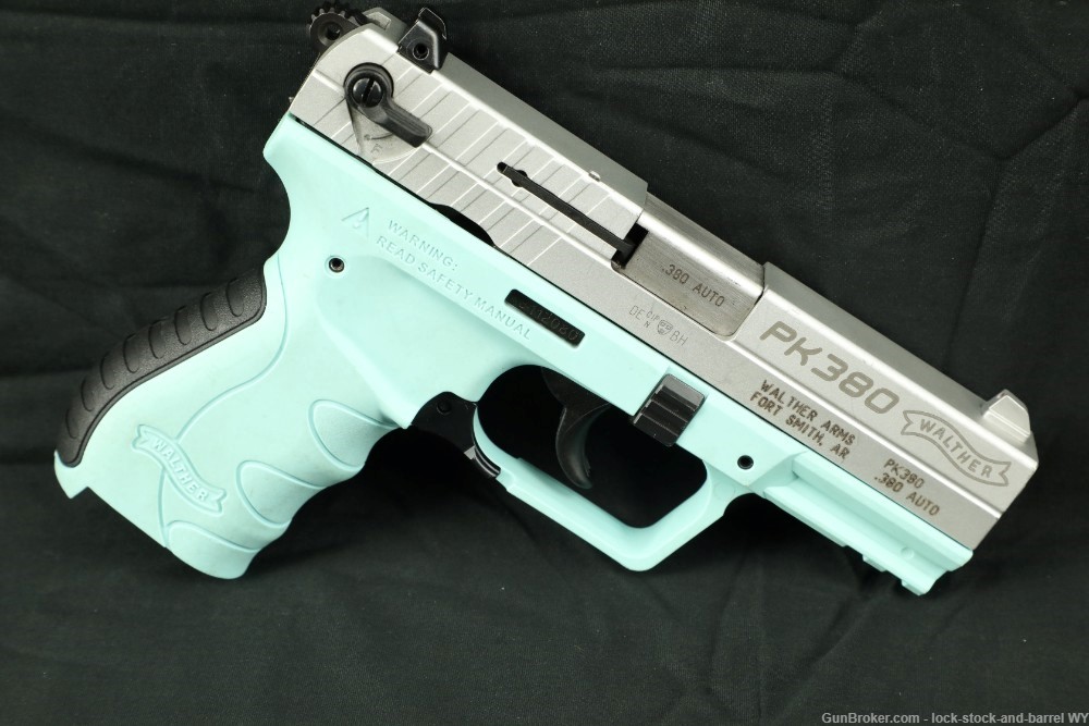 Walther Arms Pk380 .380 ACP 3.66” Semi-Auto Pistol Angel Blue-img-3