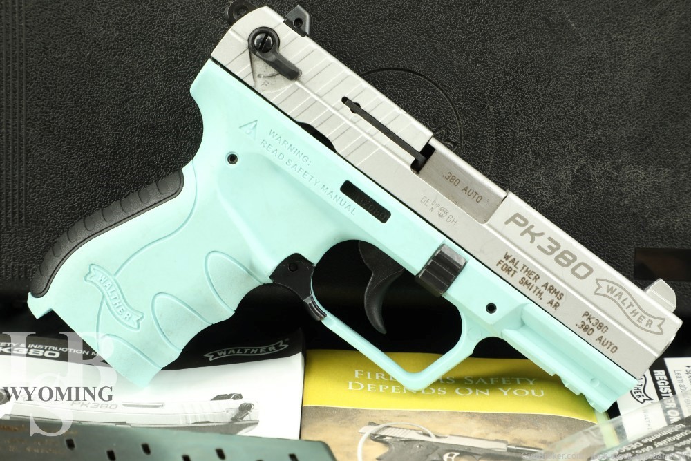 Walther Arms Pk380 .380 ACP 3.66” Semi-Auto Pistol Angel Blue-img-0