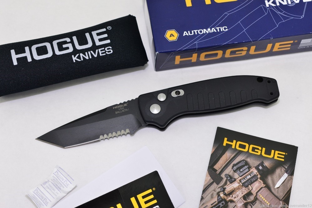 Hogue Ballista Tanto Auto Automatic Tactical Knife AUTHENTIC Top of the Lin-img-1
