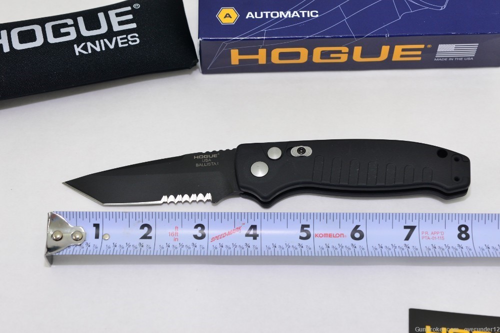 Hogue Ballista Tanto Auto Automatic Tactical Knife AUTHENTIC Top of the Lin-img-3