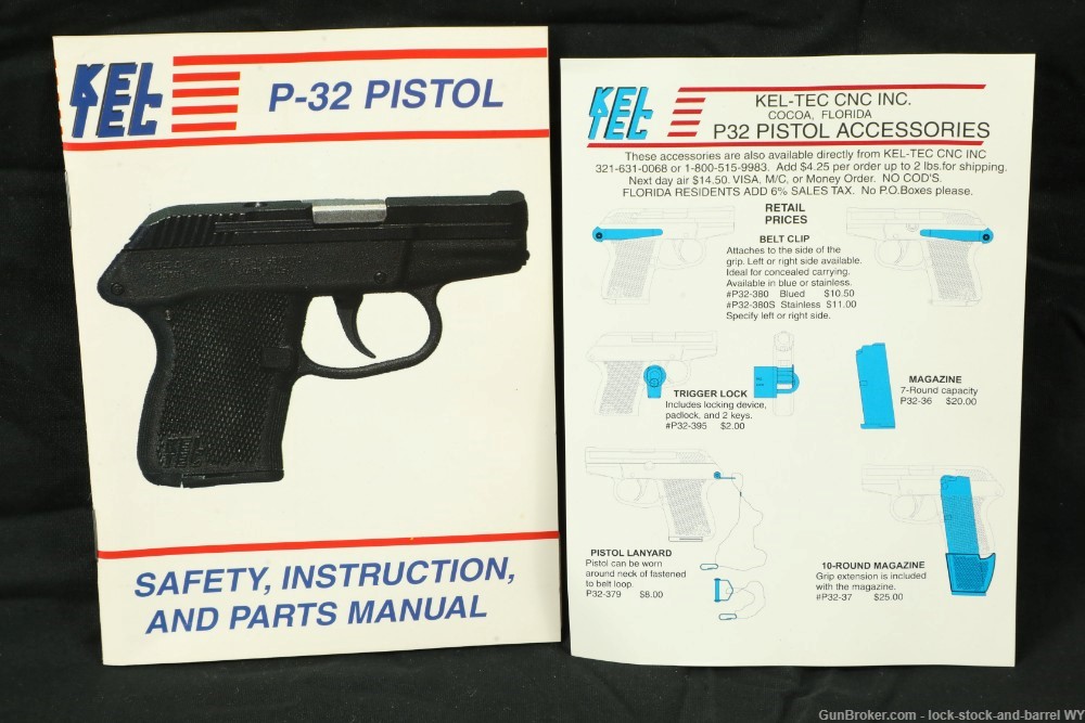 Kel-Tec P-32 P32 .32 Auto 2.7” Semi-Auto DAO Pocket Pistol w/ Box-img-27