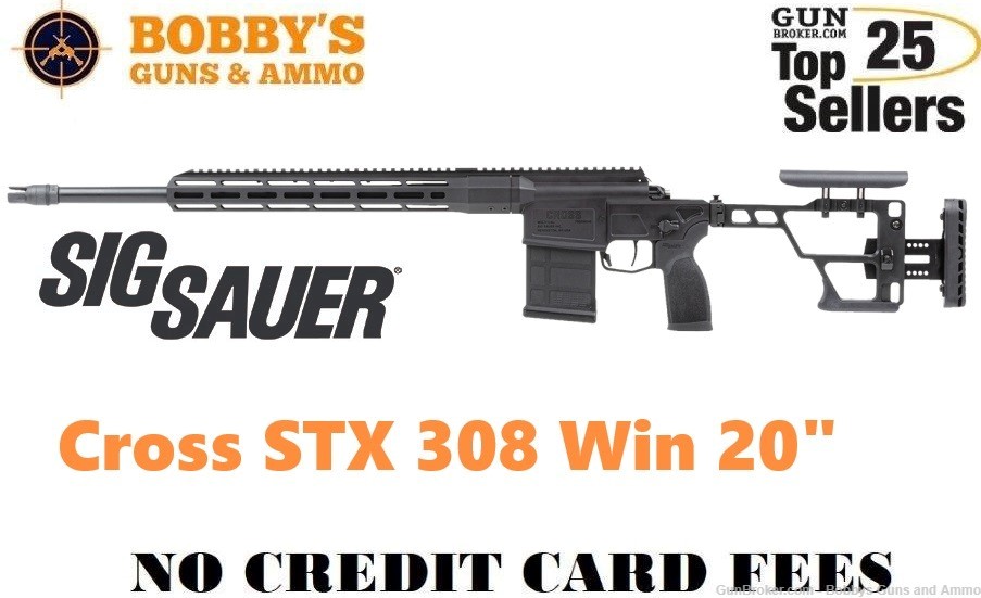 Sig Sauer CROSS30820BSTX Cross STX 308 Win 10+1 20" Picatinny Rail MOA-img-0