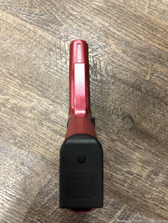 Glock 43X 9mm Cherry Blossom Engraved Medusa Pink Red Hard Case 10 Rd Mag-img-9
