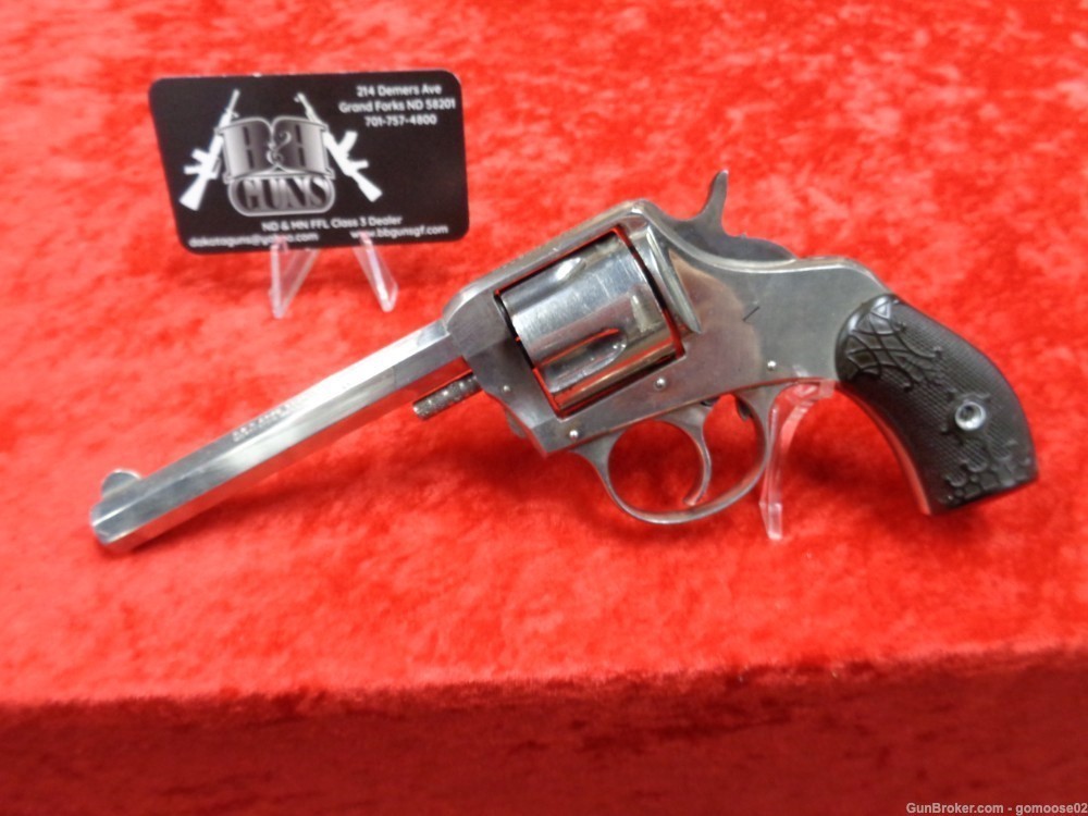 H&R The American Double Action Revolver 32 S&W Nickel 5 Shot C&R WE TRADE!-img-4