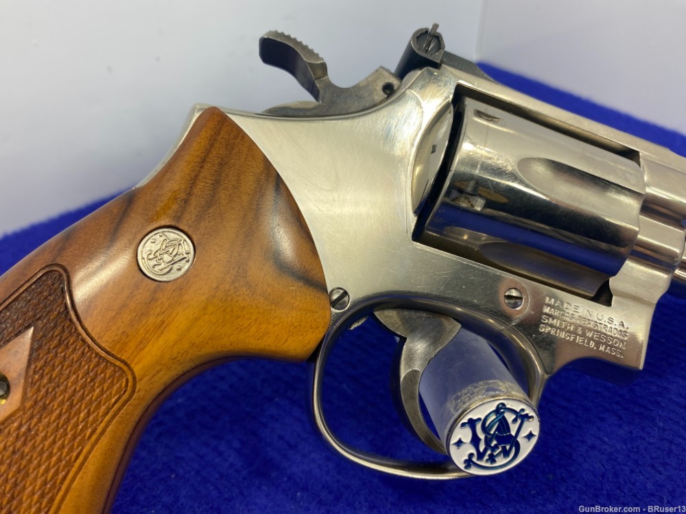 1985 Smith Wesson 19-5 .357 Mag Nickel 6" *INCREDIBLE 357 COMBAT MAGNUM*-img-4