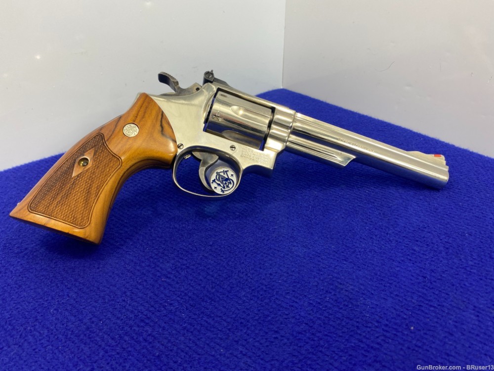 1985 Smith Wesson 19-5 .357 Mag Nickel 6" *INCREDIBLE 357 COMBAT MAGNUM*-img-10