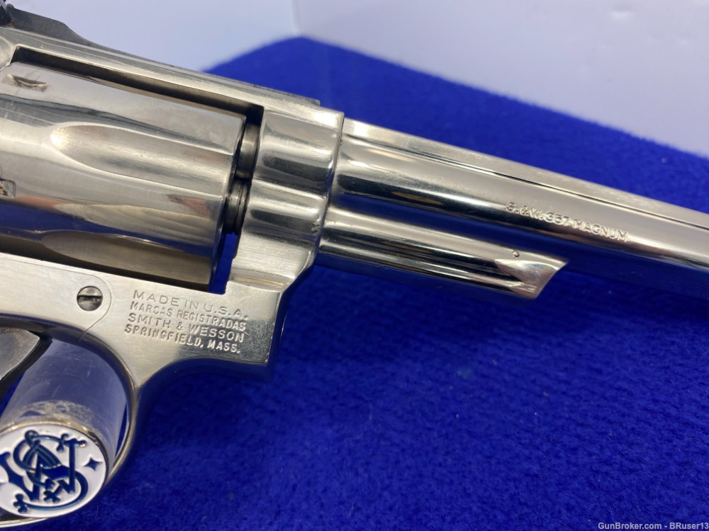 1985 Smith Wesson 19-5 .357 Mag Nickel 6" *INCREDIBLE 357 COMBAT MAGNUM*-img-6