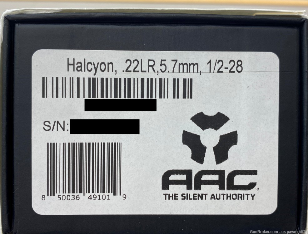 AAC HALCYON 22 CAL SUPPRESSOR - 5.7X28MM RATED - NEW-img-1