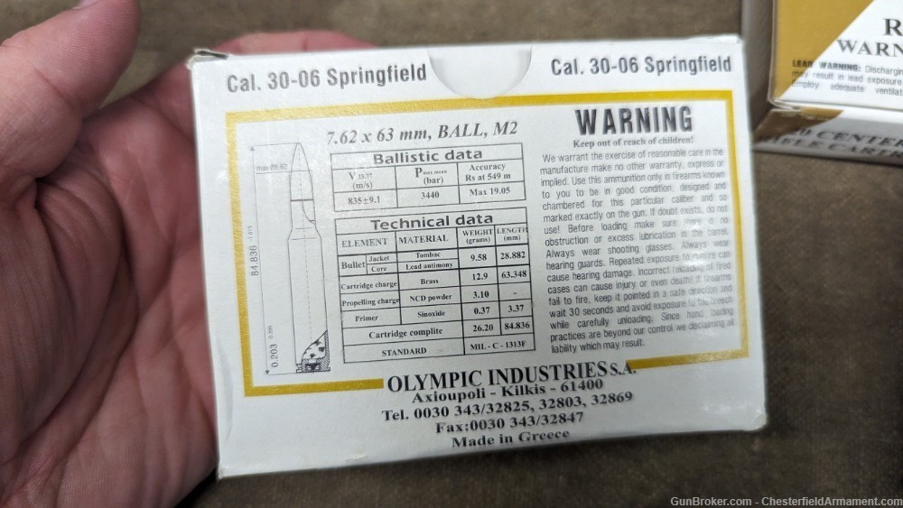 Olympic Ammunition .30-06 M2 Ball FMJ *Lot of 100 rounds*-img-2