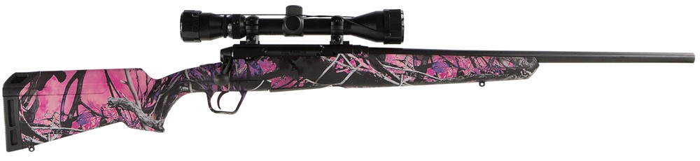 Savage Axis XP Compact 223 Rem Rifle 20 Muddy Girl Camo w/Weaver 3-9x40mm S-img-0