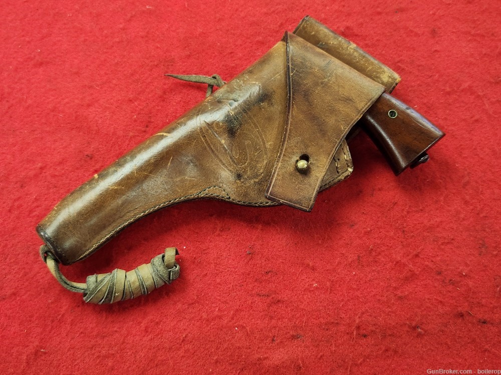 WW1 Colt 1917 Revolver, .45acp, US property marked, w/named holster -img-70
