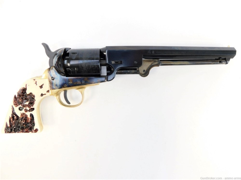Traditions 1851 Colt Navy Wildcard Revolver .36 Cal 7.5" Stag Grips FR18514-img-1