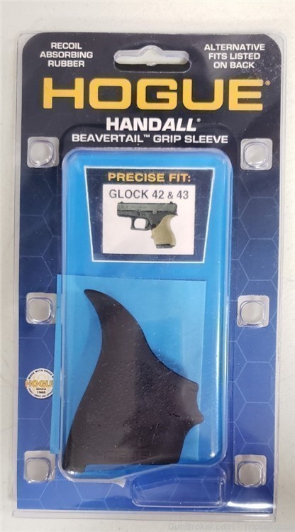 Hogue Handall beavertail grip sleeve Glock 42 43 single stack 18200-img-0