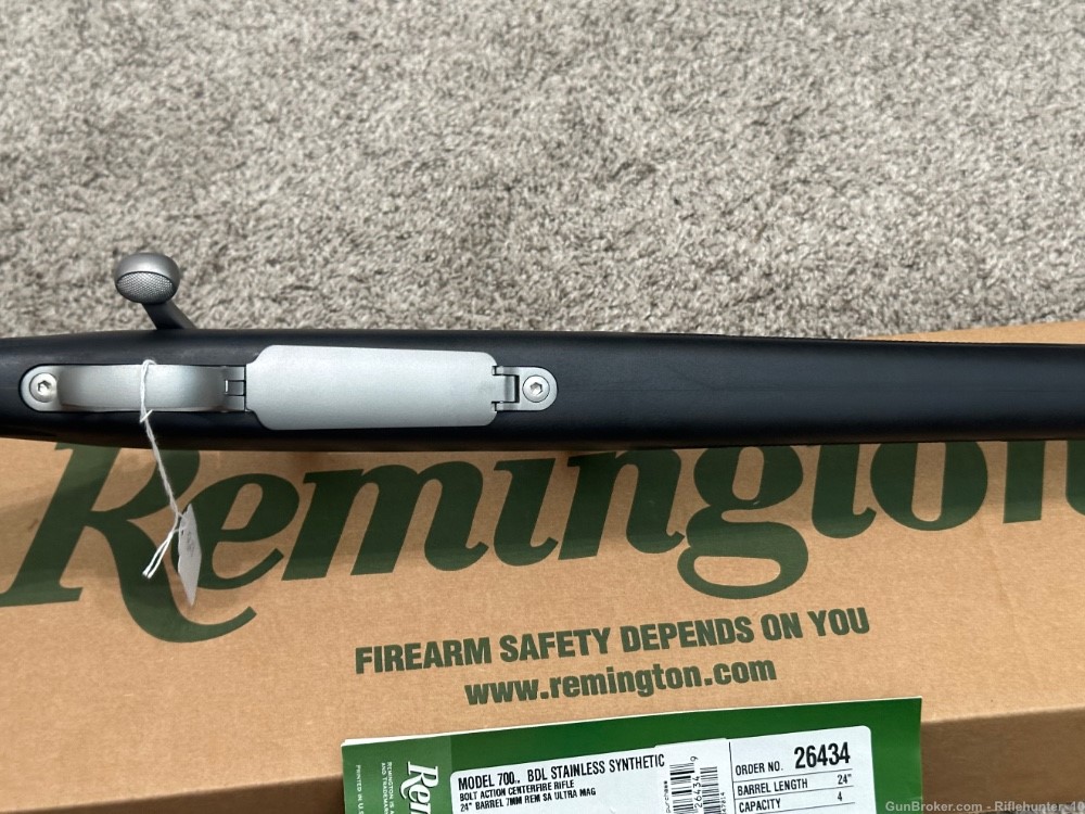 Remington 700 BDL stainless 7mm rem SAUM short action ultra mag ss W box -img-12