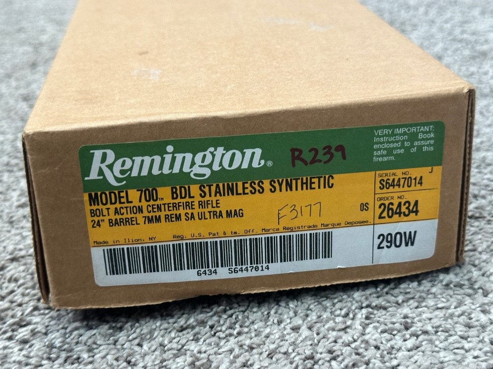 Remington 700 BDL stainless 7mm rem SAUM short action ultra mag ss W box -img-15