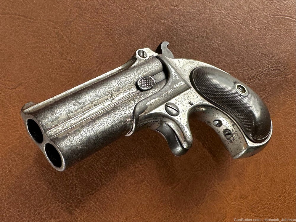 Remington Model 95 Over Under .41 Cal Double Deringer Pocket Pistol Nickel-img-8