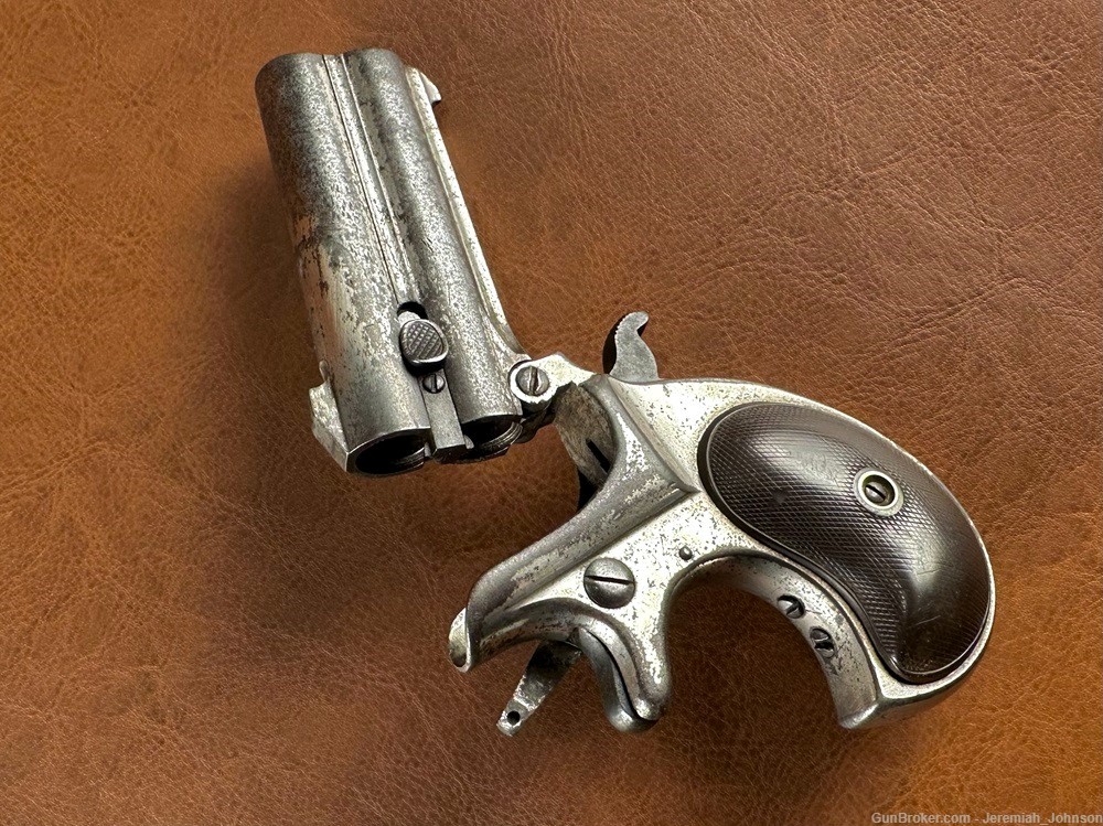 Remington Model 95 Over Under .41 Cal Double Deringer Pocket Pistol Nickel-img-7