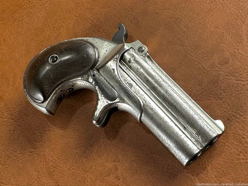 Remington Model 95 Over Under .41 Cal Double Deringer Pocket Pistol Nickel-img-6