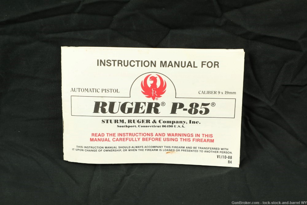Ruger P-85 9mm 4.5” Semi-Automatic Pistol w/ Original Box MFD 1989-img-32