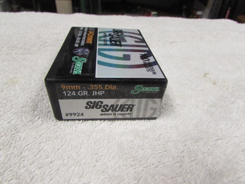 Sig Sauer 9mm 124 gr JHP bullets #9924-img-0