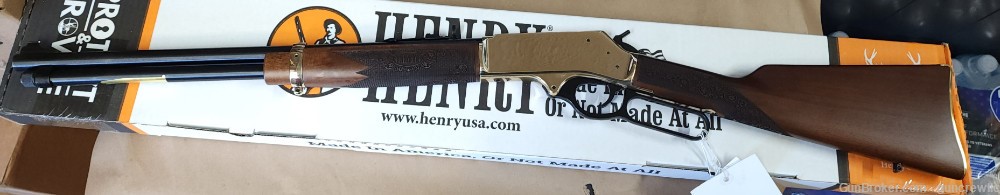 Henry Side Gate Lever Action Brass Walnut H024-35 Rem 35Rem 20" Layaway-img-6