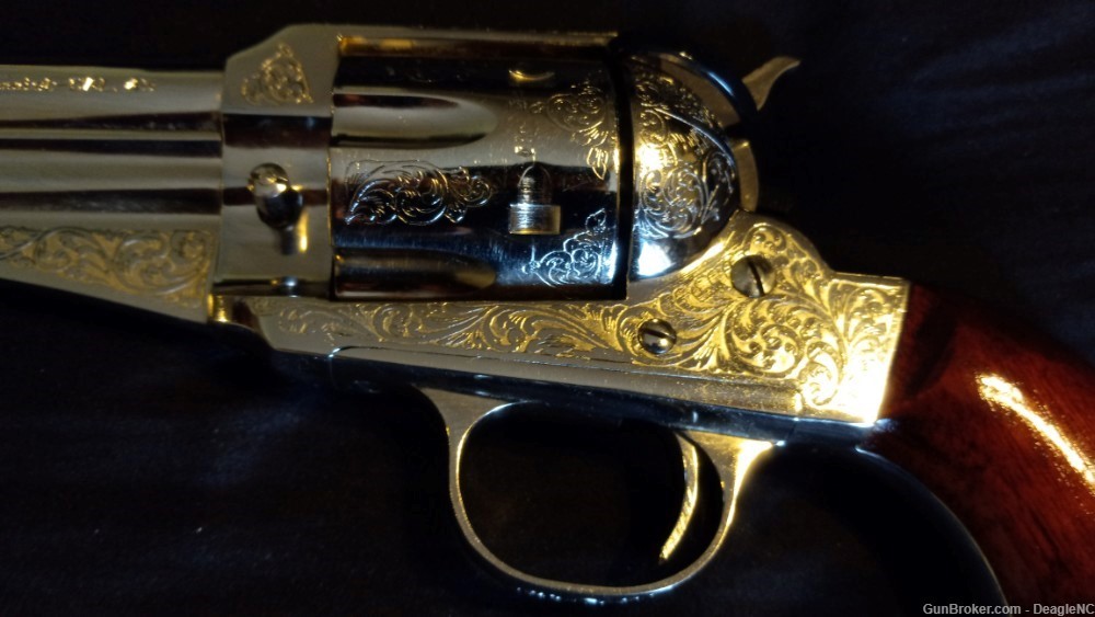 Taylor/Uberti Laser Engraved SA 1875 Outlaw Nickel 7.5" Barrel .45 Colt-img-4