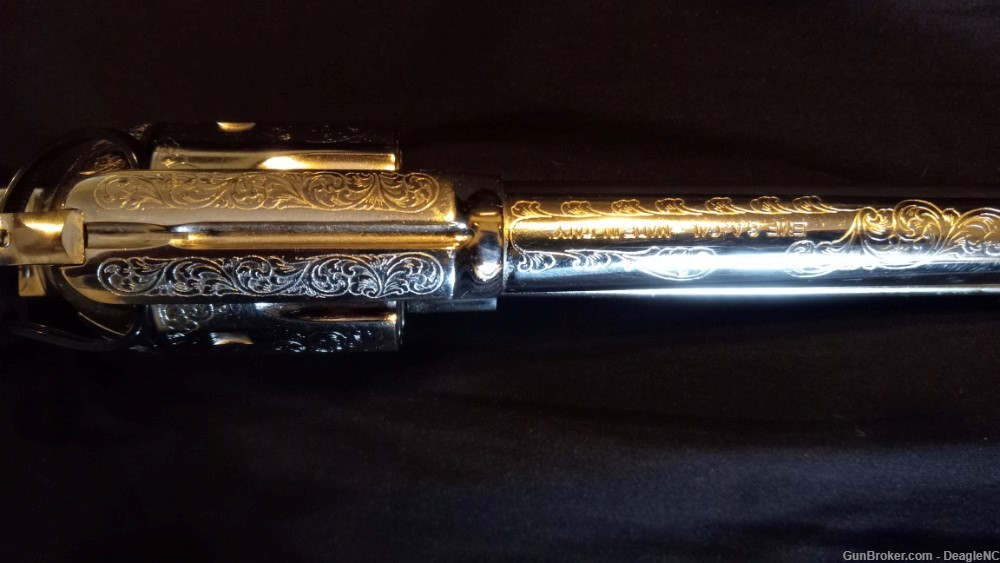 Taylor/Uberti Laser Engraved SA 1875 Outlaw Nickel 7.5" Barrel .45 Colt-img-12