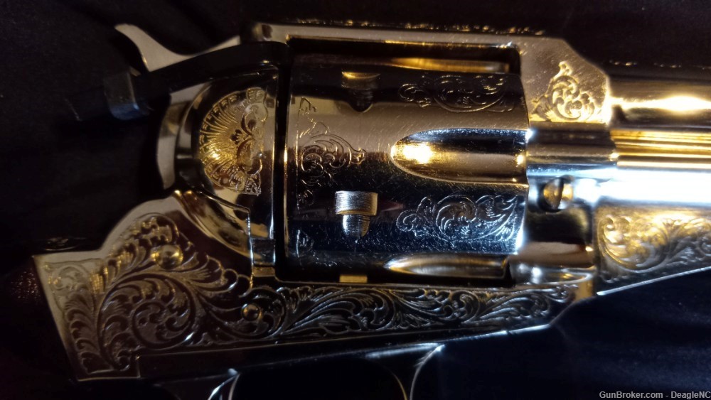 Taylor/Uberti Laser Engraved SA 1875 Outlaw Nickel 7.5" Barrel .45 Colt-img-19