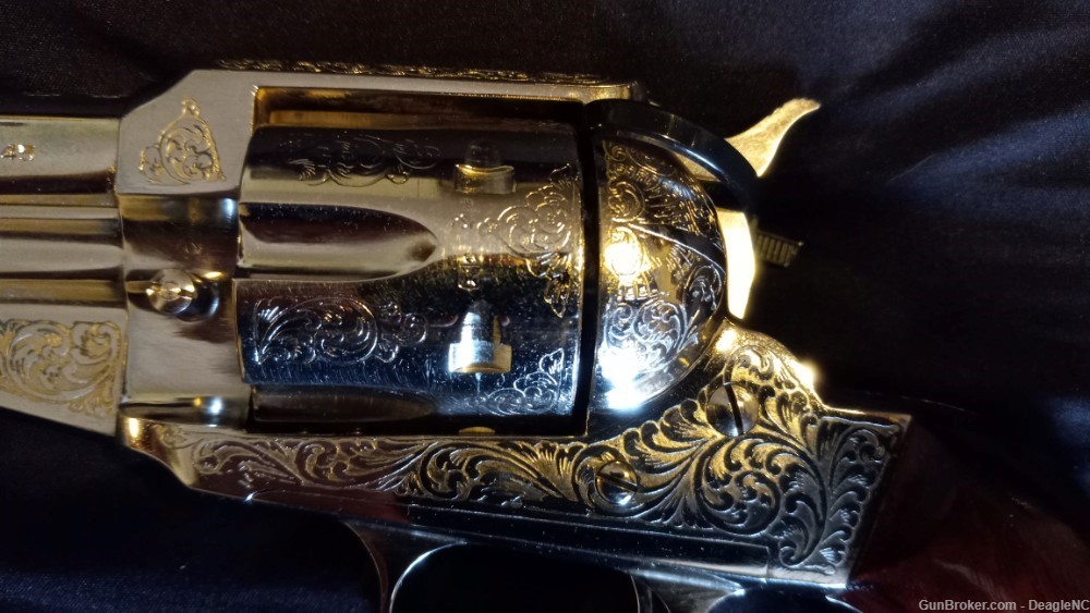 Taylor/Uberti Laser Engraved SA 1875 Outlaw Nickel 7.5" Barrel .45 Colt-img-18