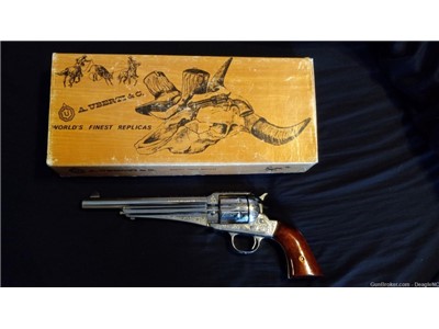 Taylor/Uberti Laser Engraved SA 1875 Outlaw Nickel 7.5" Barrel .45 Colt