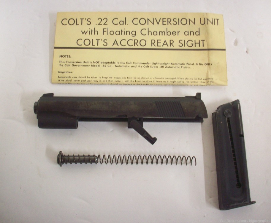 Colt 22 Cal Conversion Kit w/ Floating Chamber & Instructions-img-1