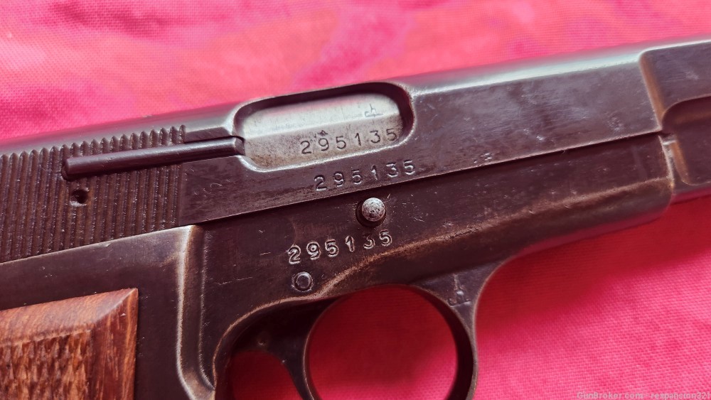 RARE F.N BROWNING  HI POWER 9MM ARGENTINE 1970S -img-4