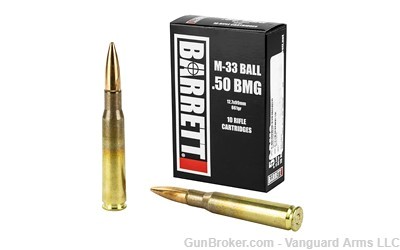 Barrett 50BMG 661Gr Full Metal Jacket 50 Rounds (Five Boxes)-img-0