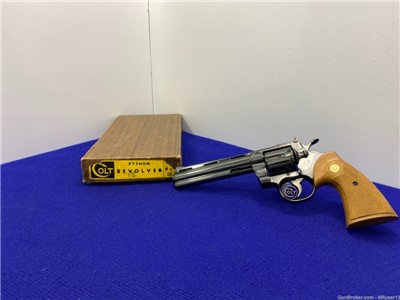 1972 Colt Python .357 Mag Blue 6" -ICONIC SNAKE SERIES- Incredible Piece   