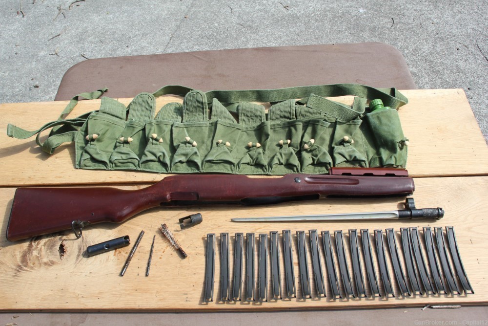 SKS Fiberglass Jungle stock Bakelite Chinese Norinco Bayonet kit Bandolier-img-0