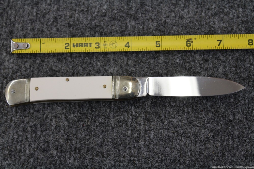 Hubertus White Lever Lock Automatic Knife 7-1/2" (USED)-img-1