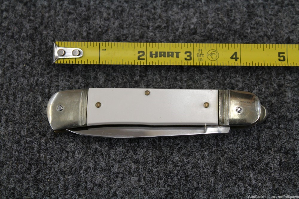 Hubertus White Lever Lock Automatic Knife 7-1/2" (USED)-img-3