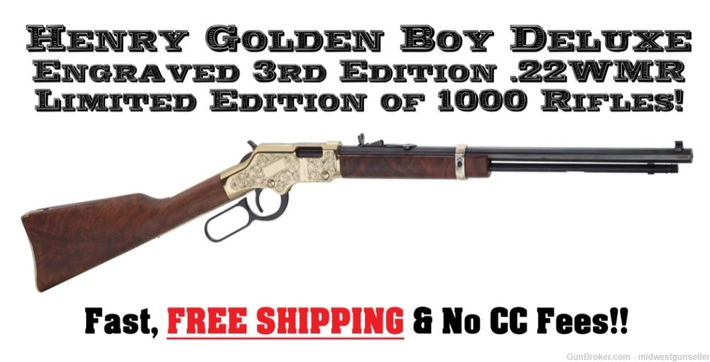 Henry Golden Boy Deluxe Engraved 3rd Edition .22 WMR Magnum Ltd Ed of 1000-img-0