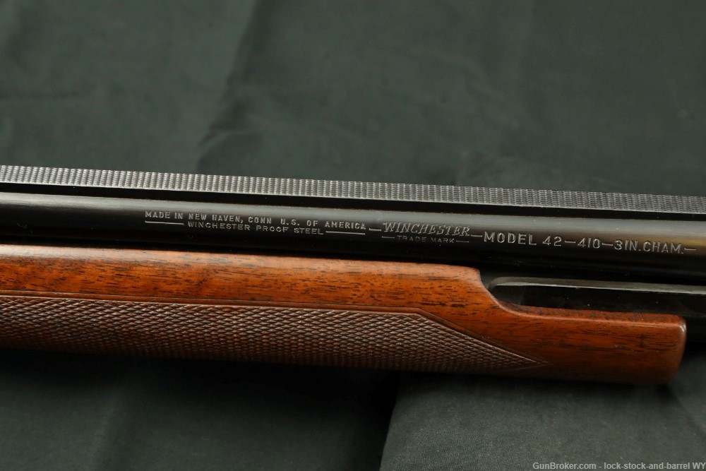 Winchester Model 42 26" Solid Rib Skeet .410 Bore Pump Shotgun, C&R 1950 -img-28