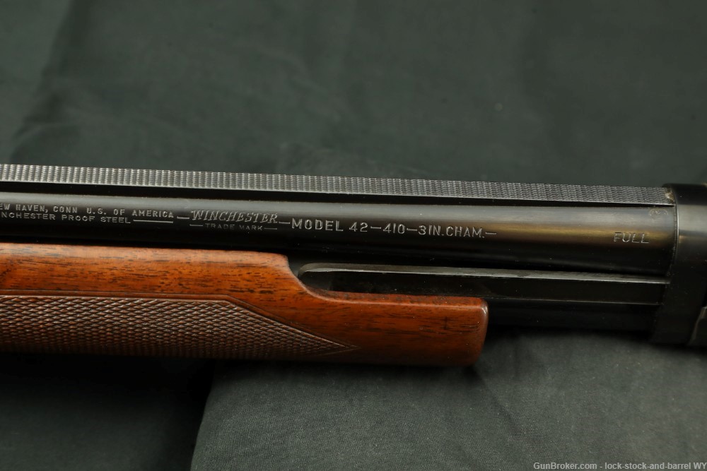 Winchester Model 42 26" Solid Rib Skeet .410 Bore Pump Shotgun, C&R 1950 -img-29