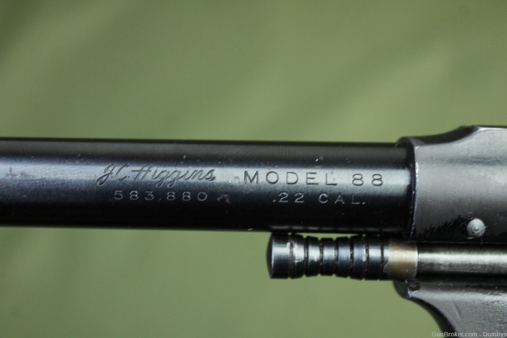 JC Higgins Model 88 22 LR 6 inch Double Action revolver 9 Shot-img-21
