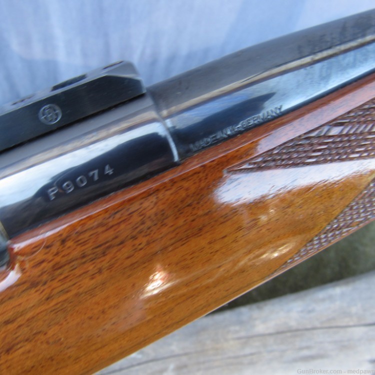 Stunning Vintage W German Mark V .257 Weatherby Deluxe Wood & Gloss blue -img-5
