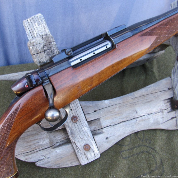 Stunning Vintage W German Mark V .257 Weatherby Deluxe Wood & Gloss blue -img-0