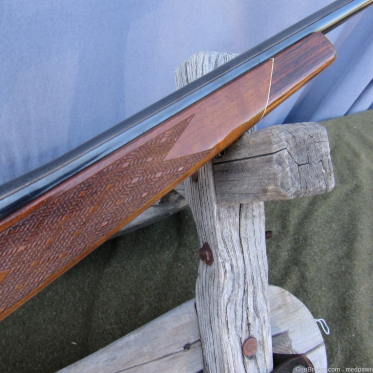 Stunning Vintage W German Mark V .257 Weatherby Deluxe Wood & Gloss blue -img-10