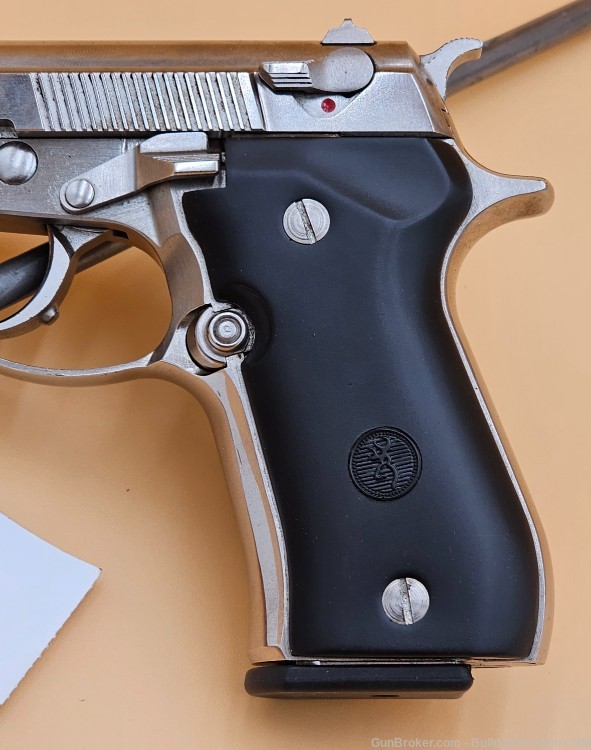 Fabrique Nationale (Beretta) Browning BDA .380 ACP pistol nickel plated -img-7