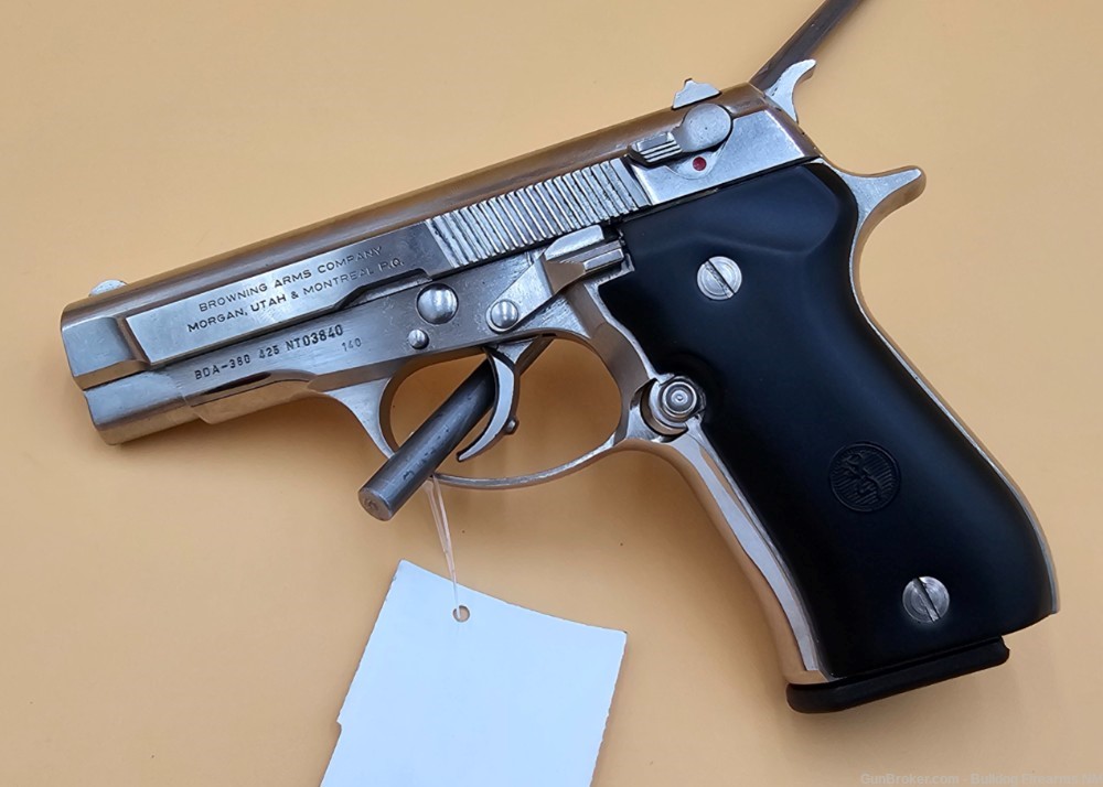 Fabrique Nationale (Beretta) Browning BDA .380 ACP pistol nickel plated -img-3