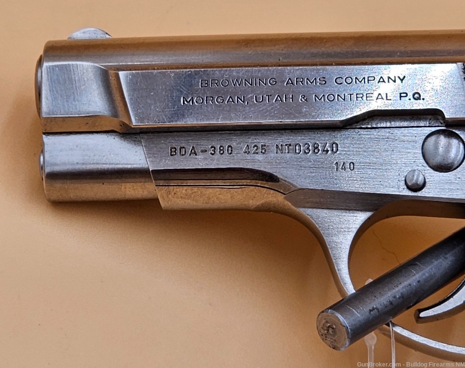 Fabrique Nationale (Beretta) Browning BDA .380 ACP pistol nickel plated -img-10
