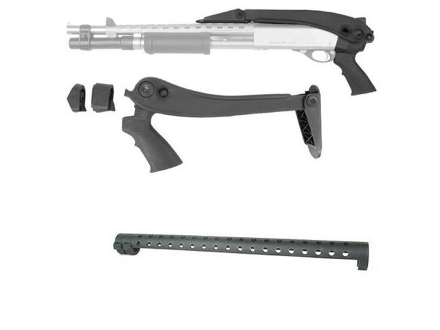 ATI Pistol Grip TOP FOLDING Stock Remington 870 Heat Shield Pardner Pump-img-0