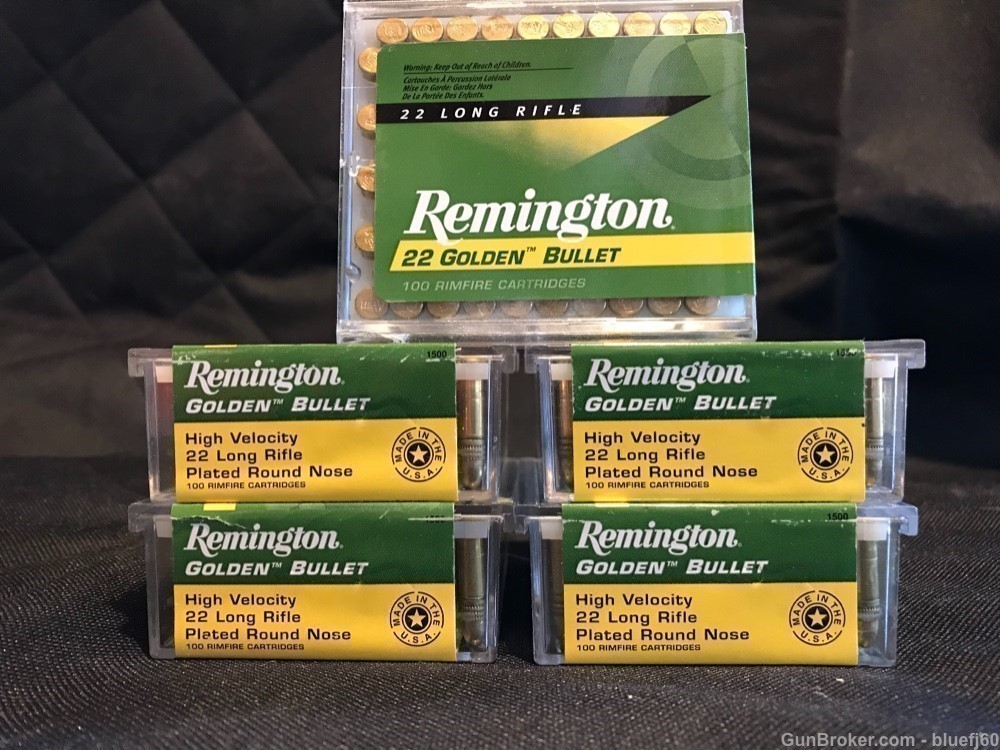 Remington golden bullet 500 rounds 22 long rifle free shipping-img-1