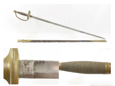 CIVIL WAR Era Antique AMES MANUFACTURING Co. U.S. M1840 NCO Sword SCABBARD 